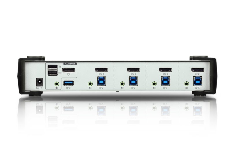 ATEN Switch DisplayPort KVMP™ USB 3.0 a 4 porte (cavi inclusi) - 3840 x 2160 Pixel - 2,99 W - Nero - Grigio - TASTIERE E CONTROLLER | TecnoCARE.net Sabaudia, Latina, Terracina, San Felice Circeo e Pontinia