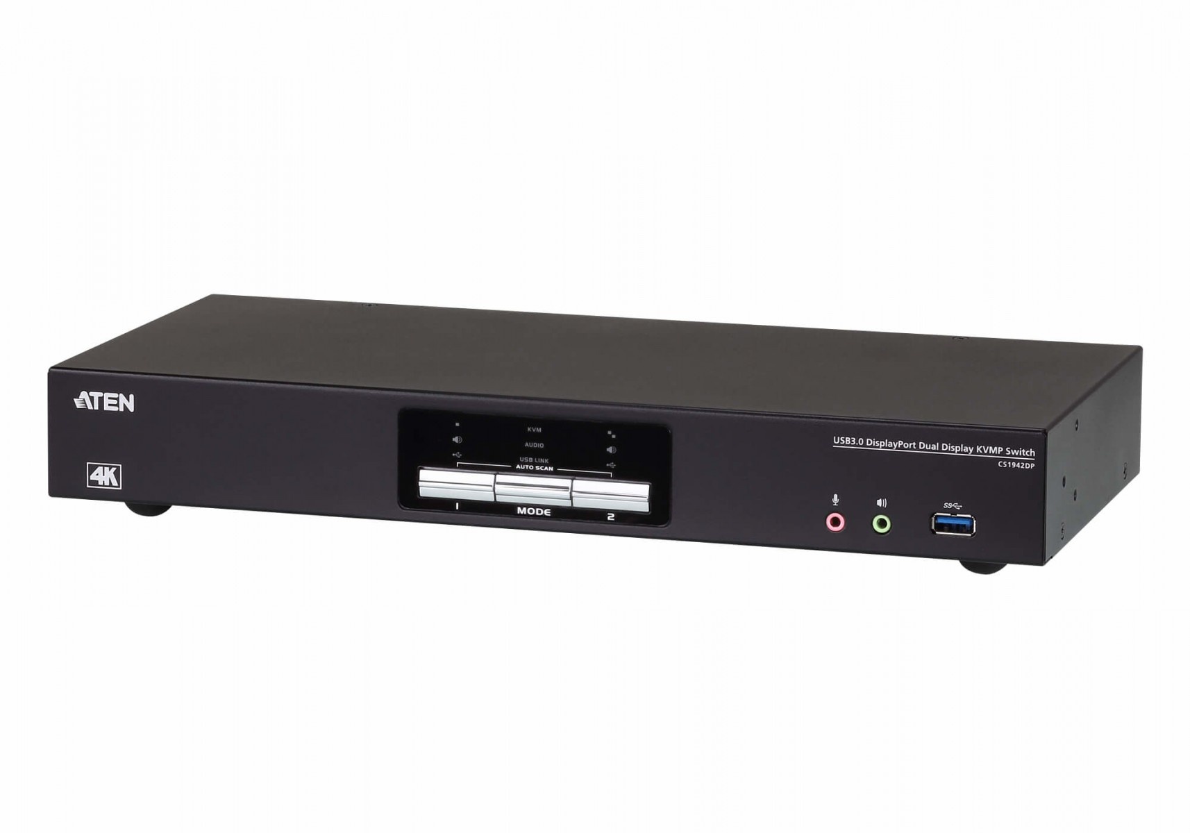 ATEN Switch KVMP™ schermo doppio USB 3.0 4K DisplayPort a 2 porte - 4096 x 2160 Pixel - Collegamento ethernet LAN - 4K Ultra HD - 3,48 W - Nero - TASTIERE E CONTROLLER | TecnoCARE.net Sabaudia, Latina, Terracina, San Felice Circeo e Pontinia