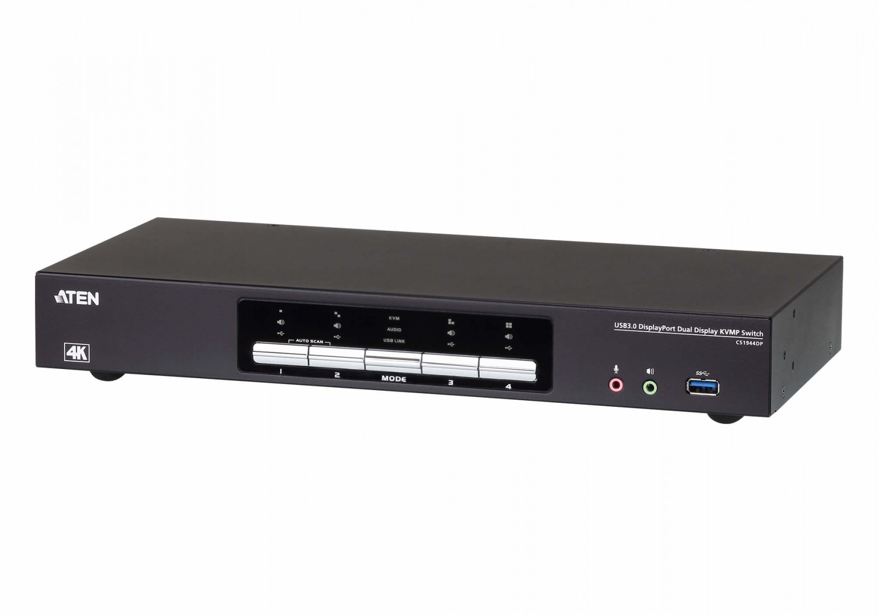 ATEN Switch KVMP™ schermo doppio USB 3.0 4K DisplayPort a 4 porte - 4096 x 2160 Pixel - Collegamento ethernet LAN - 4K Ultra HD - 6,125 W - Nero - TASTIERE E CONTROLLER | TecnoCARE.net Sabaudia, Latina, Terracina, San Felice Circeo e Pontinia