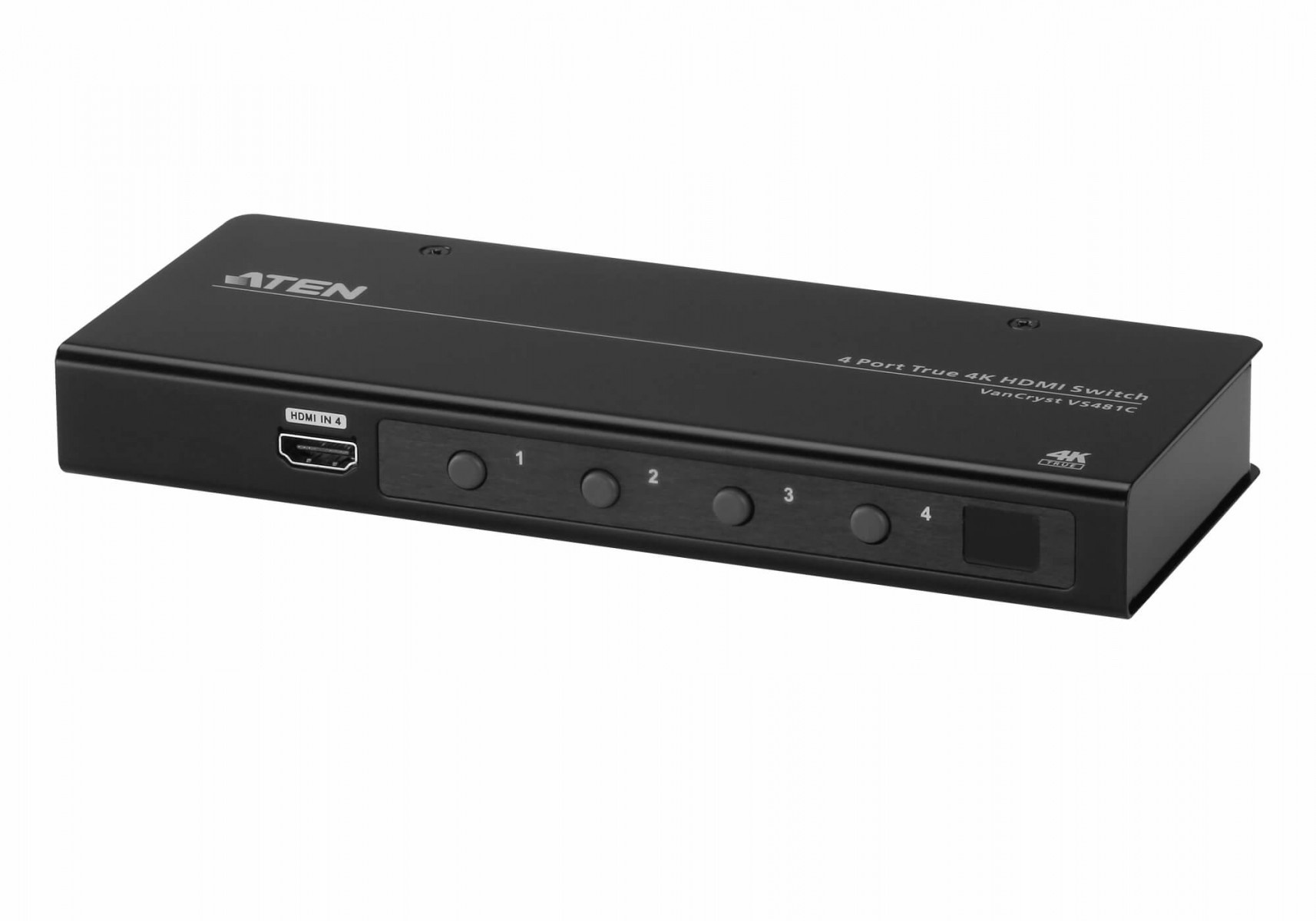 ATEN Switch HDMI 4K reale a 4 porte - HDMI - Metallo - Nero - 60 Hz - 3 m - 18 Gbit/s - ELABORAZIONI E DISTRIBUZIONI DEL SEGNALE | TecnoCARE.net Sabaudia, Latina, Terracina, San Felice Circeo e Pontinia