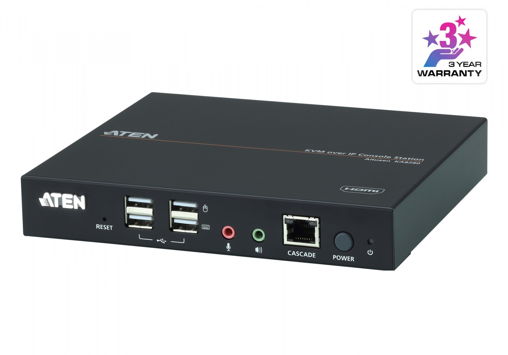 ATEN Stazione console KVM over IP HDMI - 1920 x 1200 Pixel - Collegamento ethernet LAN - Full HD+ - Montaggio rack - 4,66 W - Nero - TASTIERE E CONTROLLER | TecnoCARE.net Sabaudia, Latina, Terracina, San Felice Circeo e Pontinia