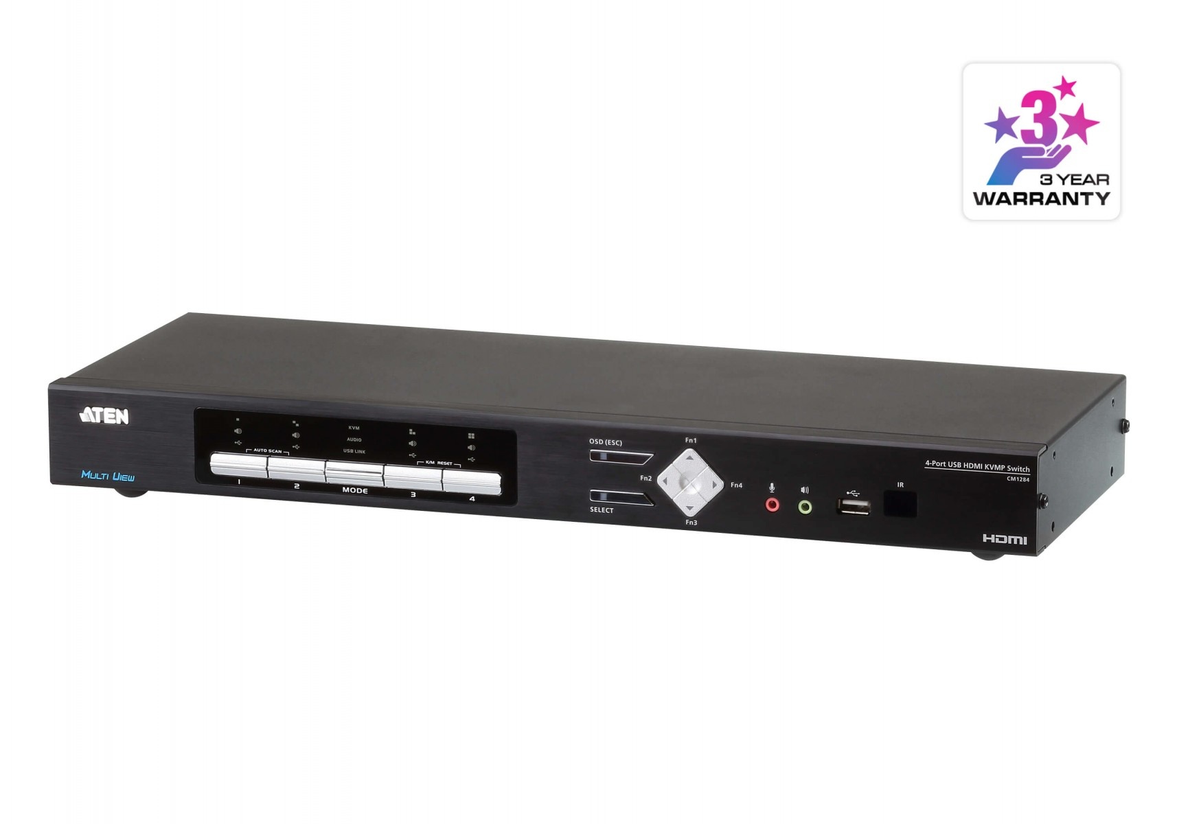 ATEN Switch KVMP™ multi-visualizzazione USB 4K HDMI a 4 porte - 4096 x 2160 Pixel - Collegamento ethernet LAN - 4K Ultra HD - Montaggio rack - 16 W - 1U - TASTIERE E CONTROLLER | TecnoCARE.net Sabaudia, Latina, Terracina, San Felice Circeo e Pontinia