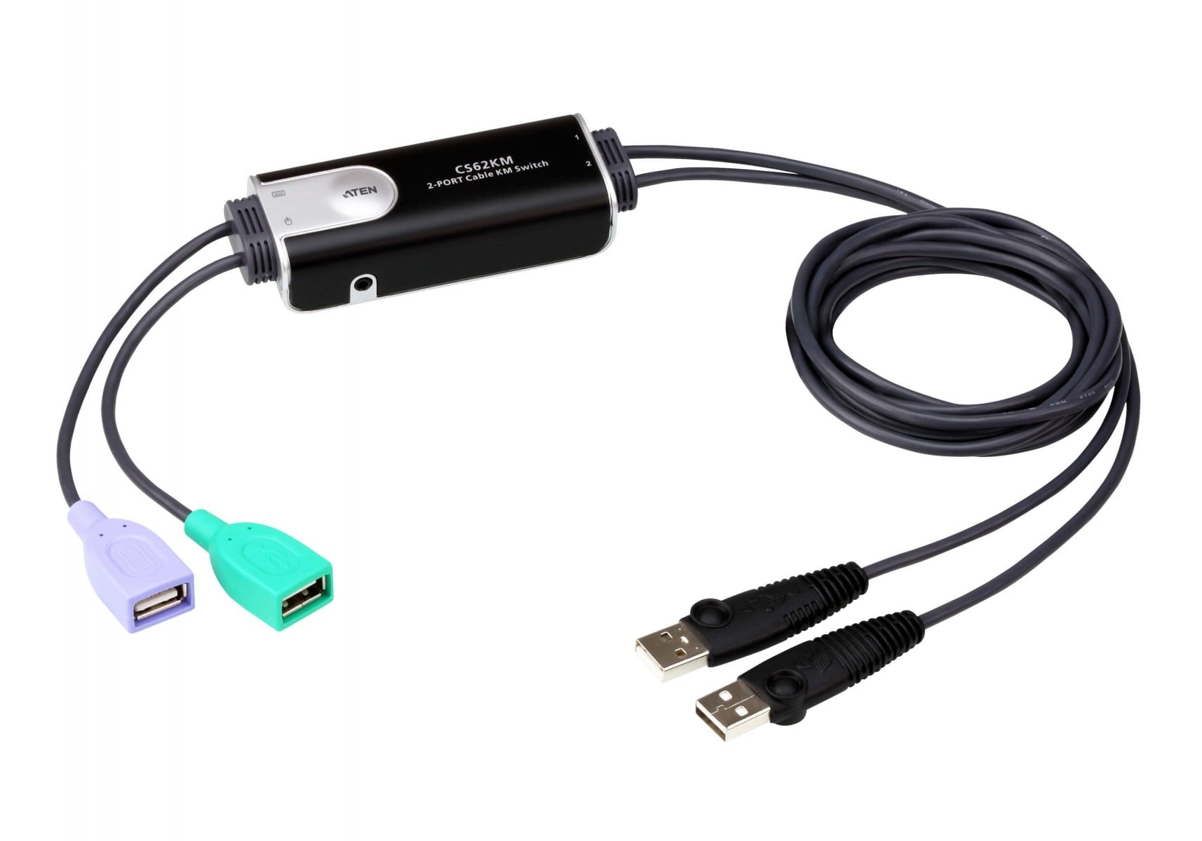 ATEN ATEN CS62KM-AT cavo per tastiera, video e mouse Nero 1,8 m - CAVI PER COMPUTER E PERIFERICHE | TecnoCARE.net Sabaudia, Latina, Terracina, San Felice Circeo e Pontinia