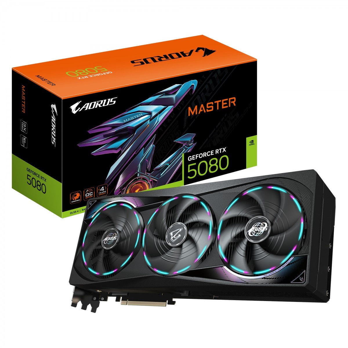 GIGABYTE GIGABYTE AORUS GeForce RTX 5080 MASTER 16G NVIDIA - COMPONENTI | TecnoCARE.net Sabaudia, Latina, Terracina, San Felice Circeo e Pontinia