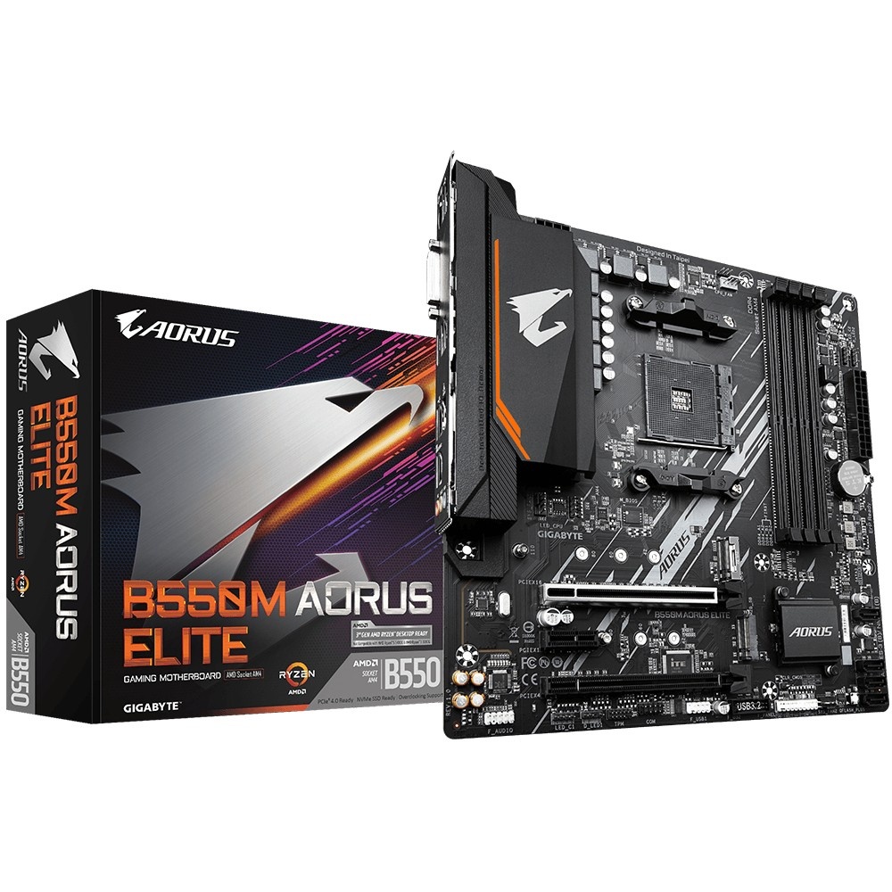 GIGABYTE Gigabyte B550M AORUS ELITE AMD B550 Presa AM4 micro ATX - COMPONENTI | TecnoCARE.net Sabaudia, Latina, Terracina, San Felice Circeo e Pontinia