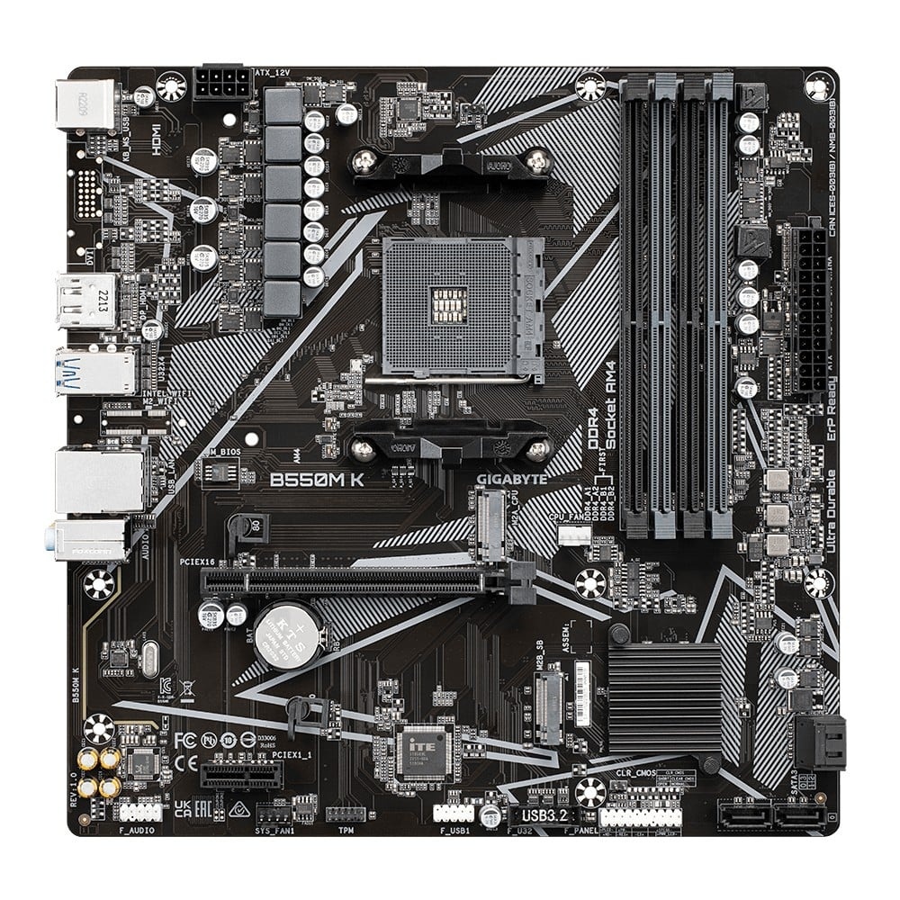 GIGABYTE GIGABYTE B550M K scheda madre AMD B550 Socket AM4 micro ATX - COMPONENTI | TecnoCARE.net Sabaudia, Latina, Terracina, San Felice Circeo e Pontinia