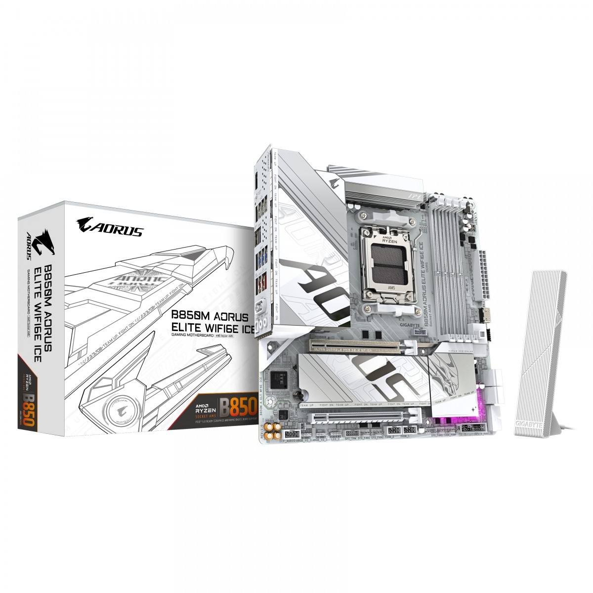GIGABYTE GIGABYTE B850M AORUS ELITE WIFI6E ICE AMD B850 Socket AM5 micro ATX - COMPONENTI | TecnoCARE.net Sabaudia, Latina, Terracina, San Felice Circeo e Pontinia