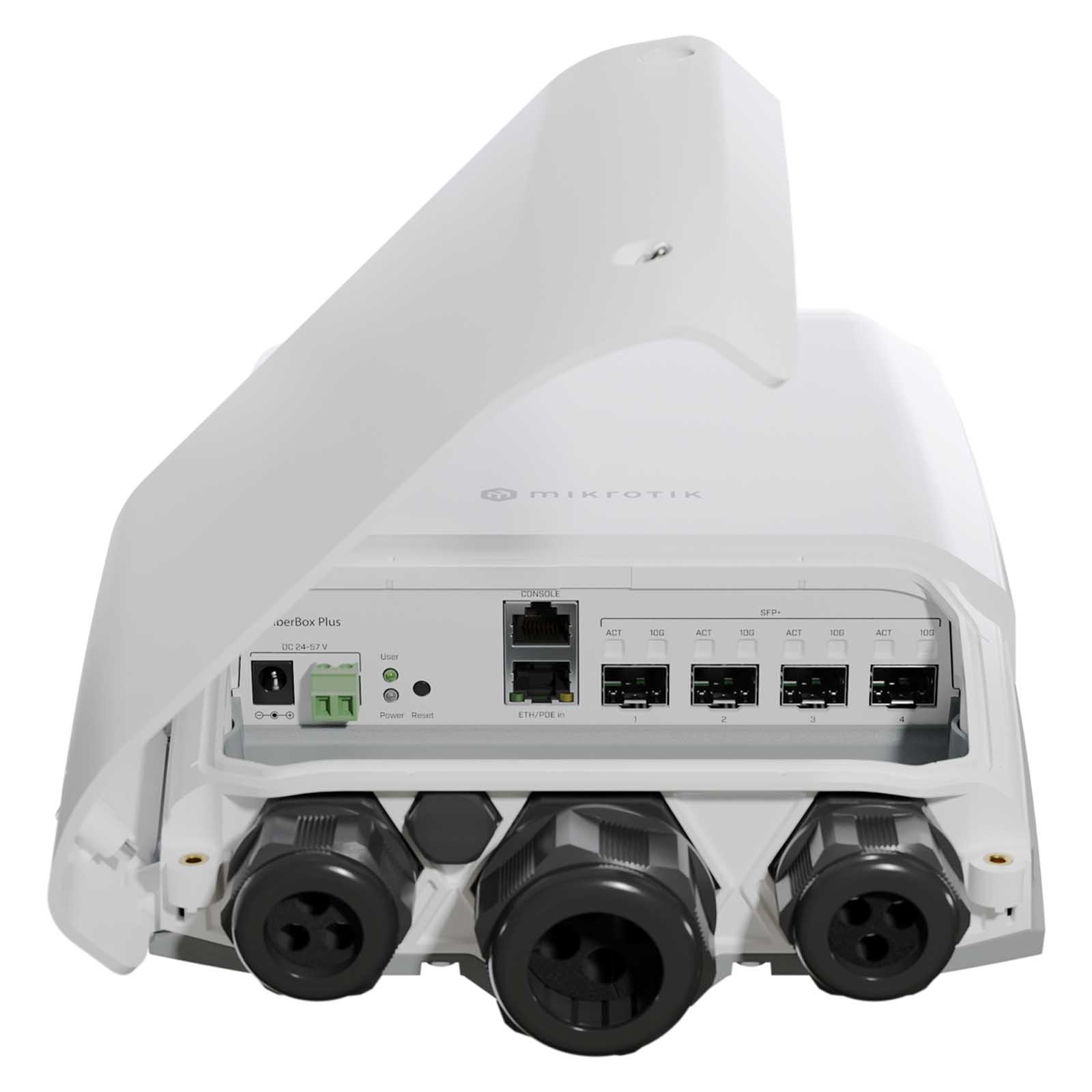 MIKROTIK MikroTik FiberBox Plus, 4x SFP+, 1x Gigabit Ethernet, IP66, RouterOS L5 - RETI | TecnoCARE.net Sabaudia, Latina, Terracina, San Felice Circeo e Pontinia