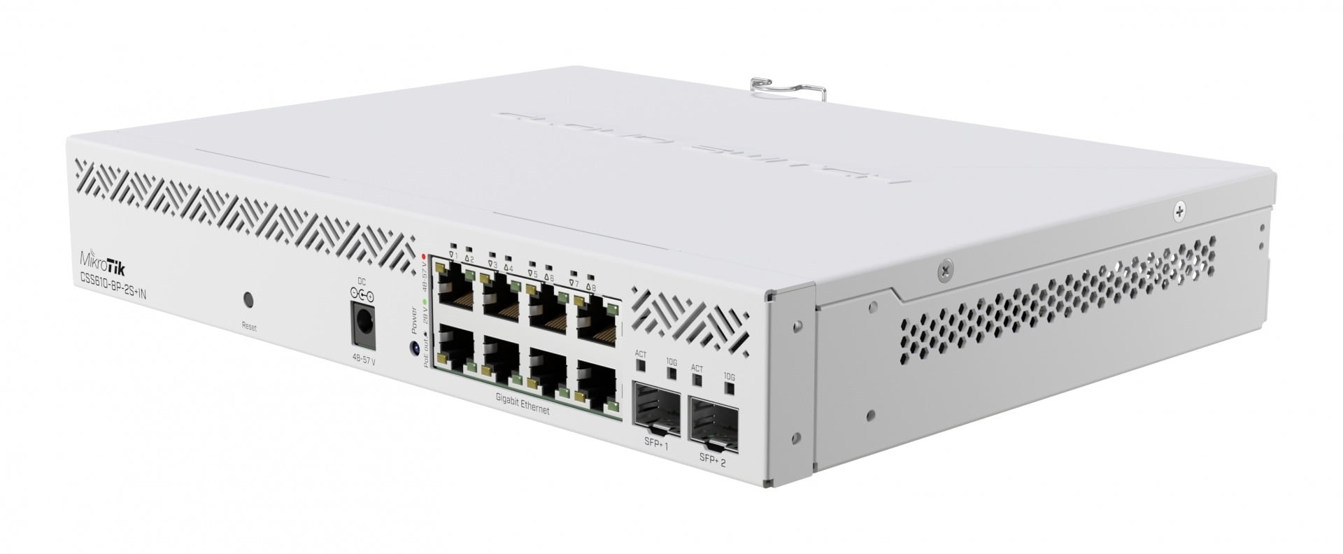 MIKROTIK Mikrotik CSS610-8P-2S+IN switch di rete Gestito Gigabit Ethernet (10/100/1000) Supporto Power over Ethernet (PoE) Bianco - RETI | TecnoCARE.net Sabaudia, Latina, Terracina, San Felice Circeo e Pontinia