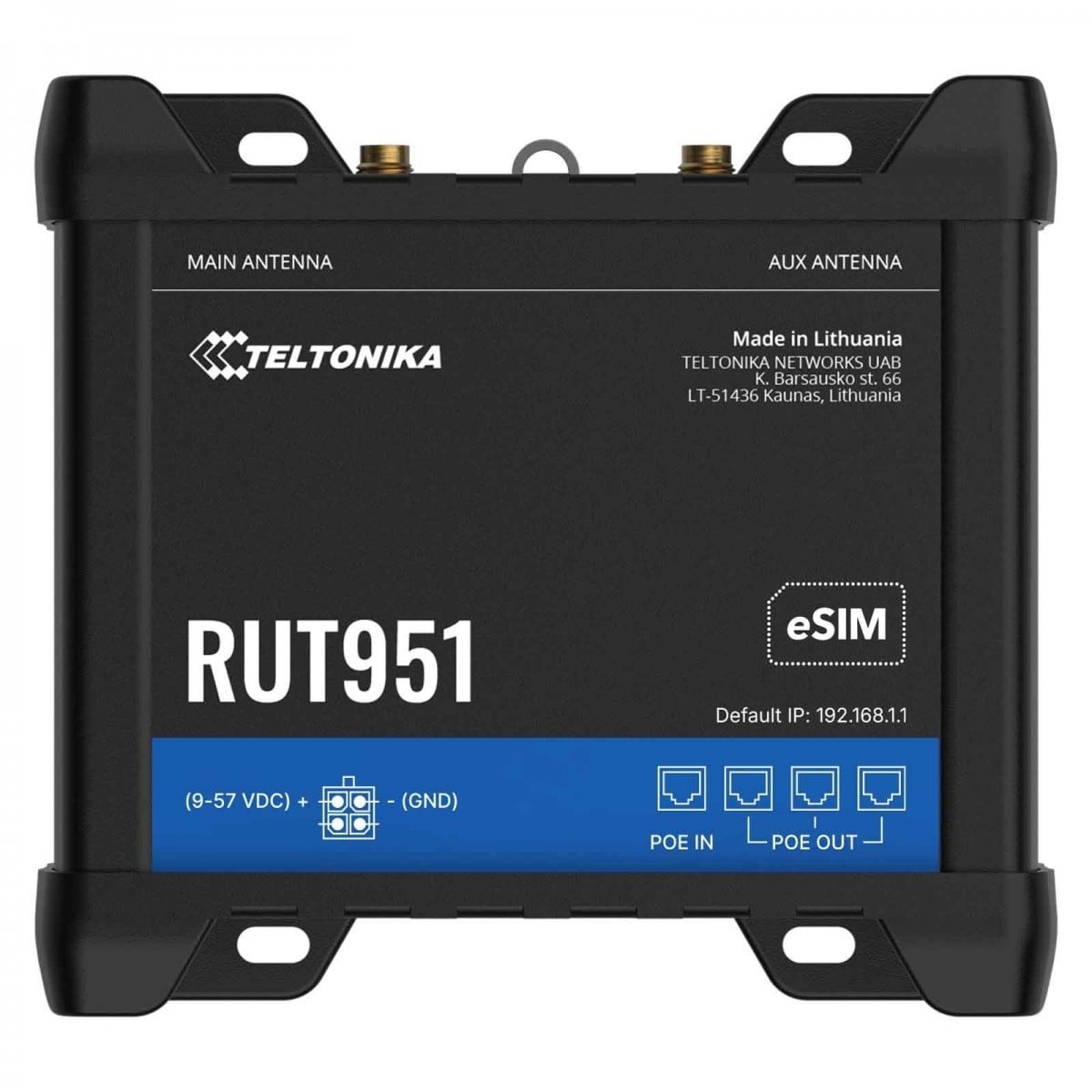 TELTONIKA Router WiFi Teltonika RUT951 POE+ DUAL SIM eSIM 4G/LTE/3G/2G con alimentatore - RETI | TecnoCARE.net Sabaudia, Latina, Terracina, San Felice Circeo e Pontinia