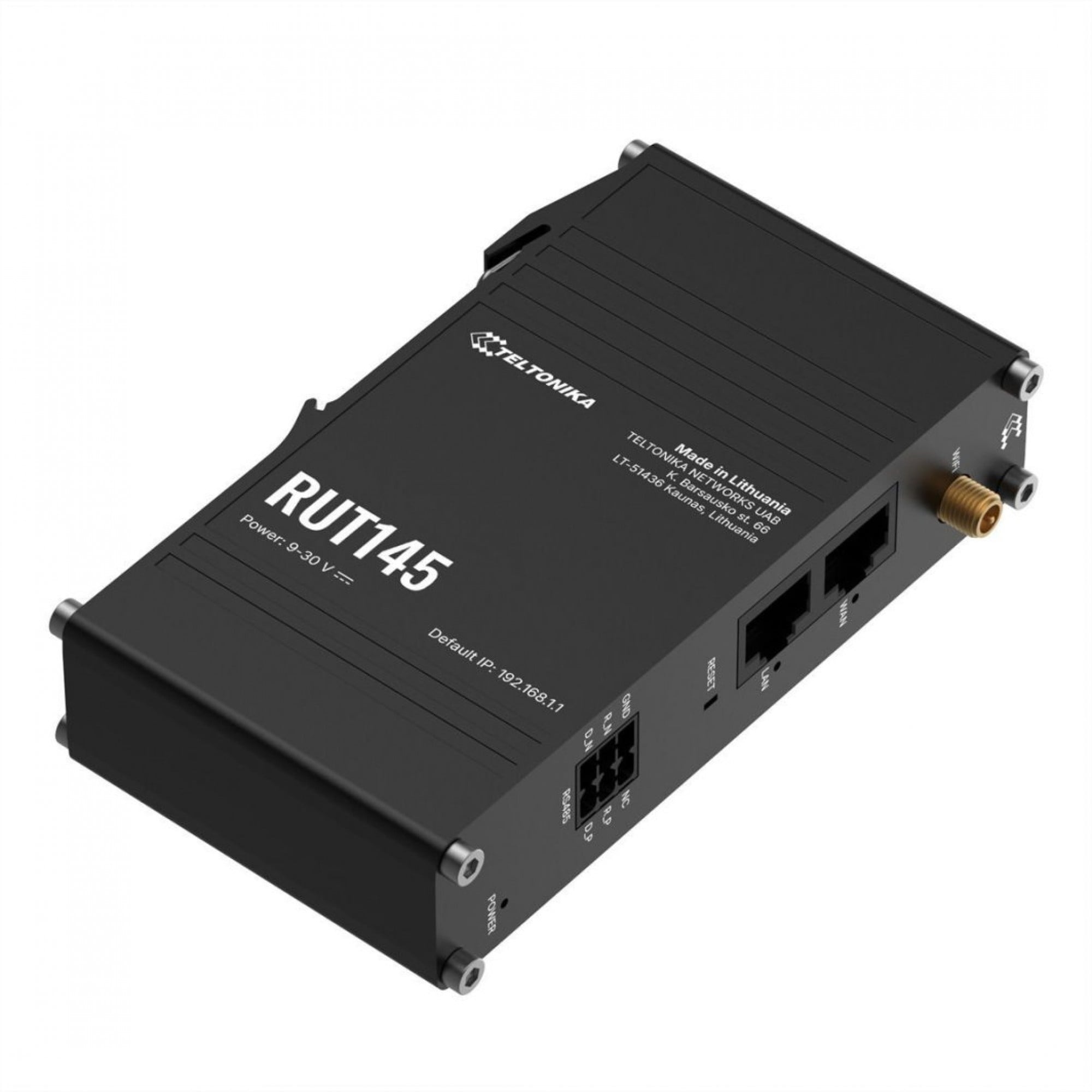TELTONIKA Router Ethernet Teltonika Networks RUT145 (EU), WiFi, x1 RS485, x2 porte ethernet, supporto integrato per guida DIN - RETI | TecnoCARE.net Sabaudia, Latina, Terracina, San Felice Circeo e Pontinia