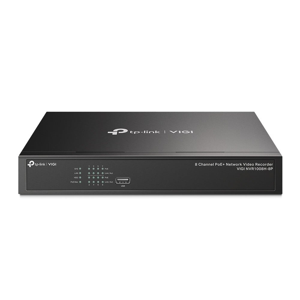 TP-LINK TP-Link VIGI NVR1008H-8P Nero - SISTEMI DI SORVEGLIANZA | TecnoCARE.net Sabaudia, Latina, Terracina, San Felice Circeo e Pontinia