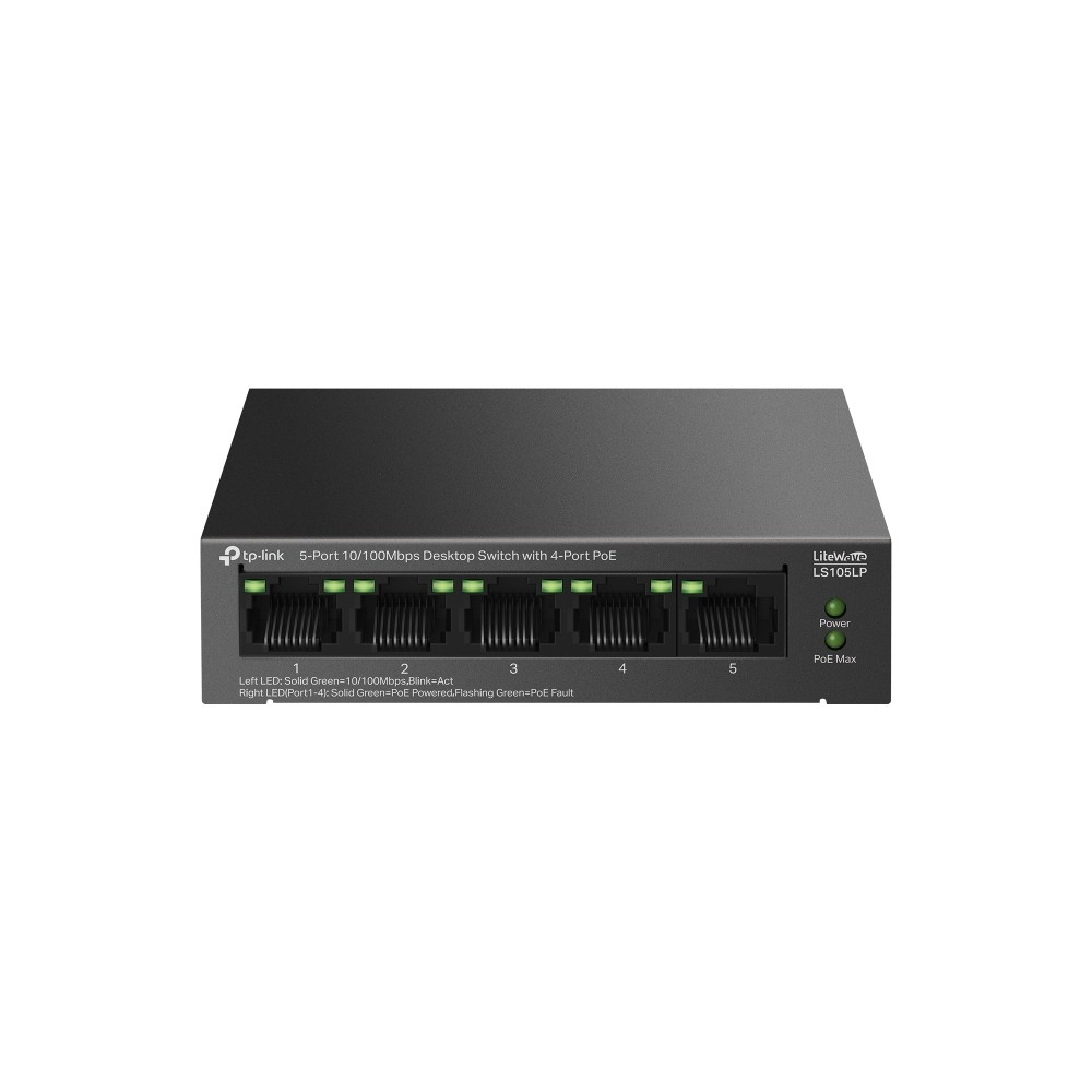 TP-LINK TP-Link LiteWave LS105P Non gestito Fast Ethernet (10/100) Supporto Power over Ethernet (PoE) Nero - RETI | TecnoCARE.net Sabaudia, Latina, Terracina, San Felice Circeo e Pontinia