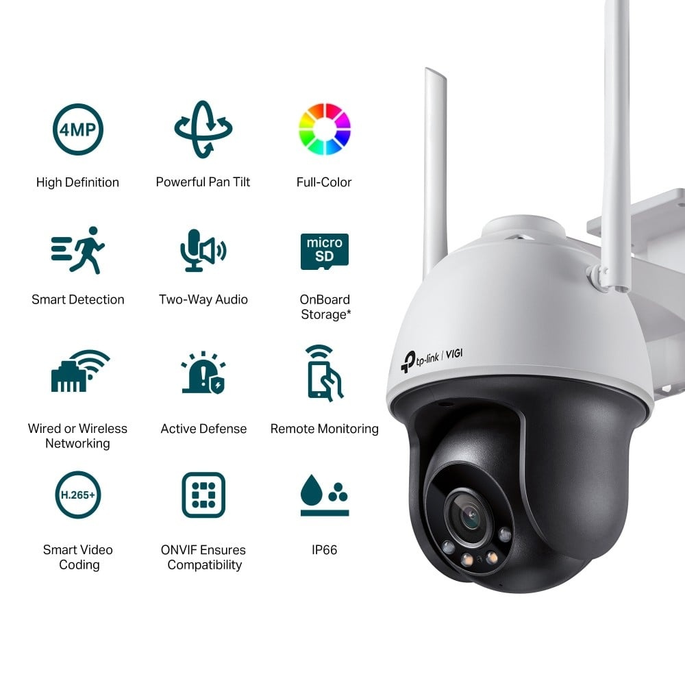 TP-LINK TP-Link VIGI C540-W V1 Torretta Telecamera di sicurezza IP Interno e esterno 2560 x 1440 Pixel Soffitto/muro - SISTEMI DI SORVEGLIANZA | TecnoCARE.net Sabaudia, Latina, Terracina, San Felice Circeo e Pontinia