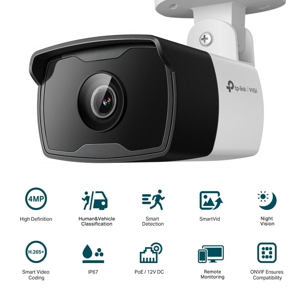 TP-LINK TP-Link VIGI C340I 2.8MM telecamera di sorveglianza Pallottola (forma) Telecamera di sicurezza IP Esterno 2560 x 1440 Pixel Soffitto/Parete/Palo - SISTEMI DI SORVEGLIANZA | TecnoCARE.net Sabaudia, Latina, Terracina, San Felice Circeo e Pontinia