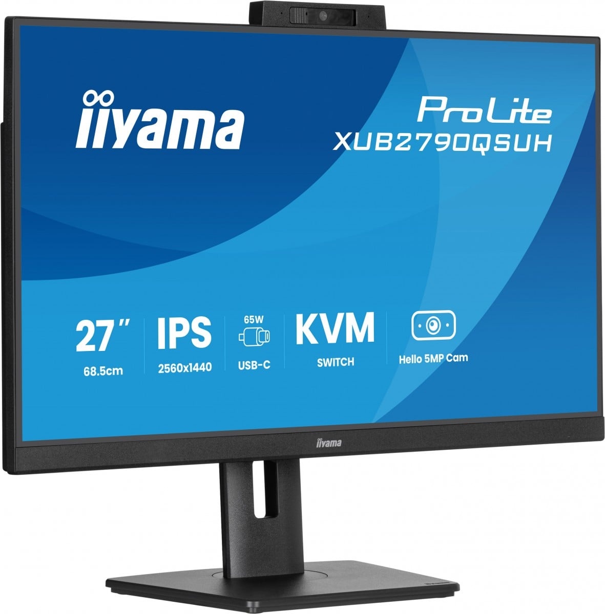 IIYAMA iiyama XUB2790QSUH-B2 27" pannello IPS 2560x1440 100Hz Windows Hello Webcam 5MP Autofocus supporto regolabile in altezza 15cm 4ms 250 - MONITOR E ACCESSORI | TecnoCARE.net Sabaudia, Latina, Terracina, San Felice Circeo e Pontinia