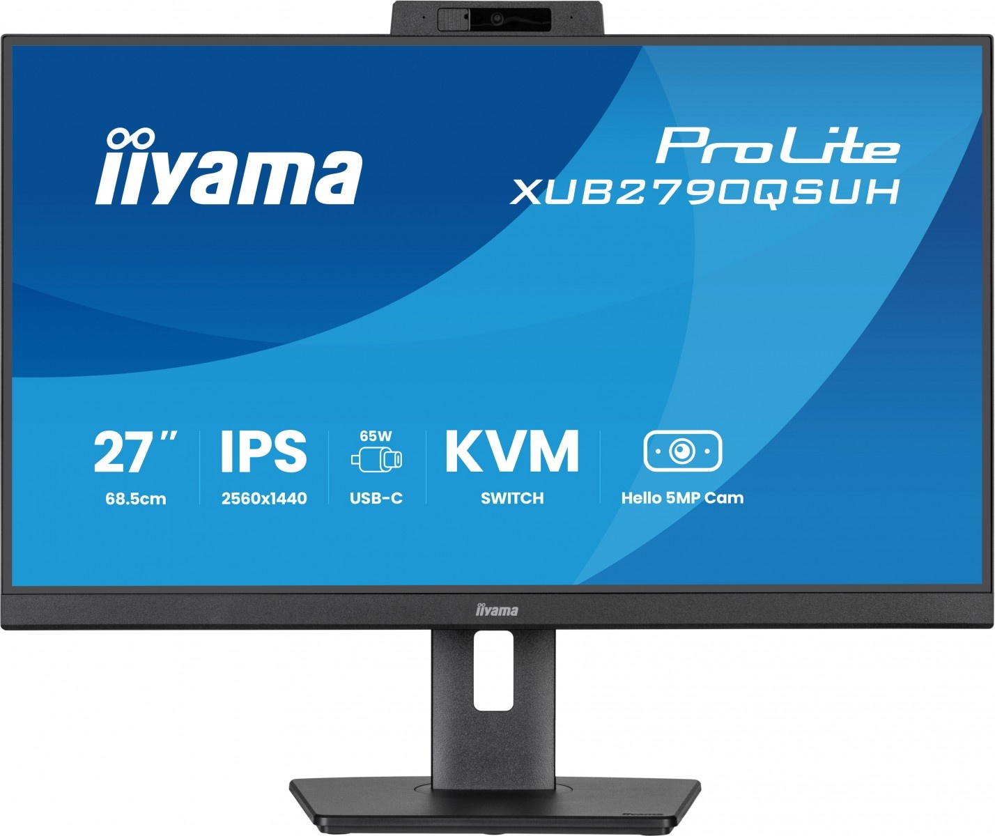 IIYAMA iiyama XUB2790QSUH-B2 27" pannello IPS 2560x1440 100Hz Windows Hello Webcam 5MP Autofocus supporto regolabile in altezza 15cm 4ms 250 - MONITOR E ACCESSORI | TecnoCARE.net Sabaudia, Latina, Terracina, San Felice Circeo e Pontinia