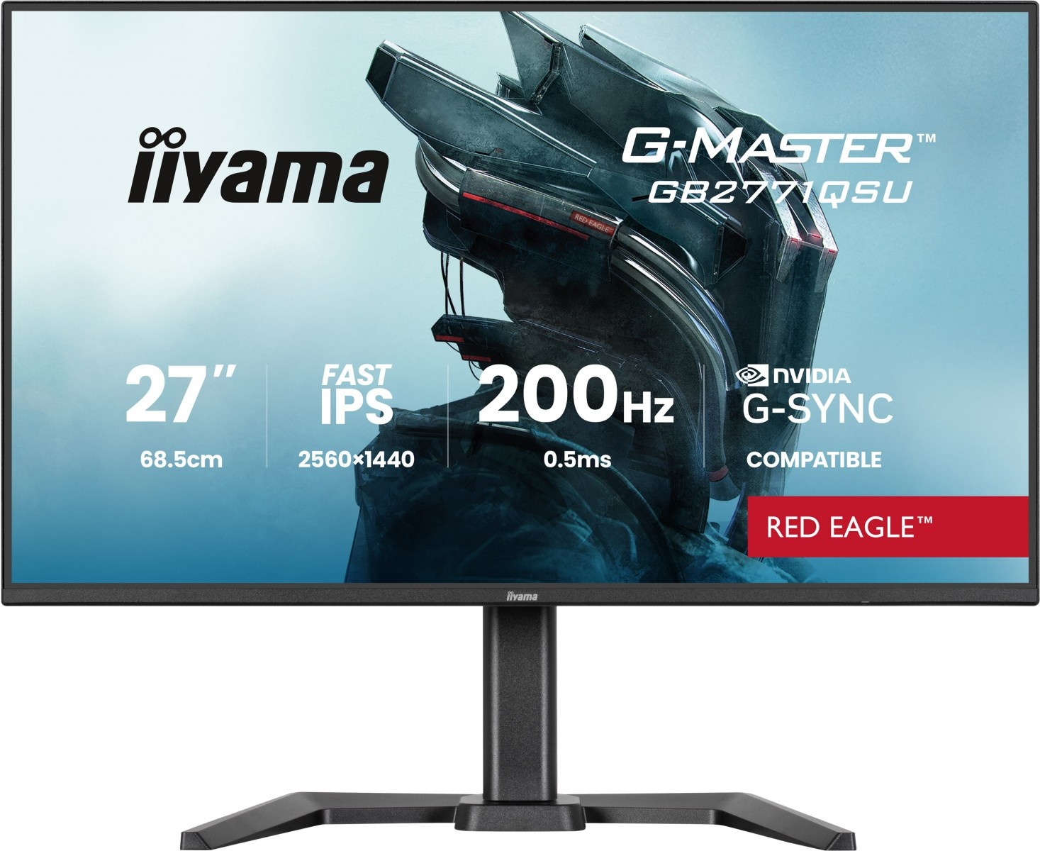 IIYAMA iiyama GB2771QSU-B1 Monitor da gioco G-Master 27" Fast IPS QHD 200Hz 0,5ms 2xHDMI DP HAS Adaptive G-SYNC - MONITOR E ACCESSORI | TecnoCARE.net Sabaudia, Latina, Terracina, San Felice Circeo e Pontinia