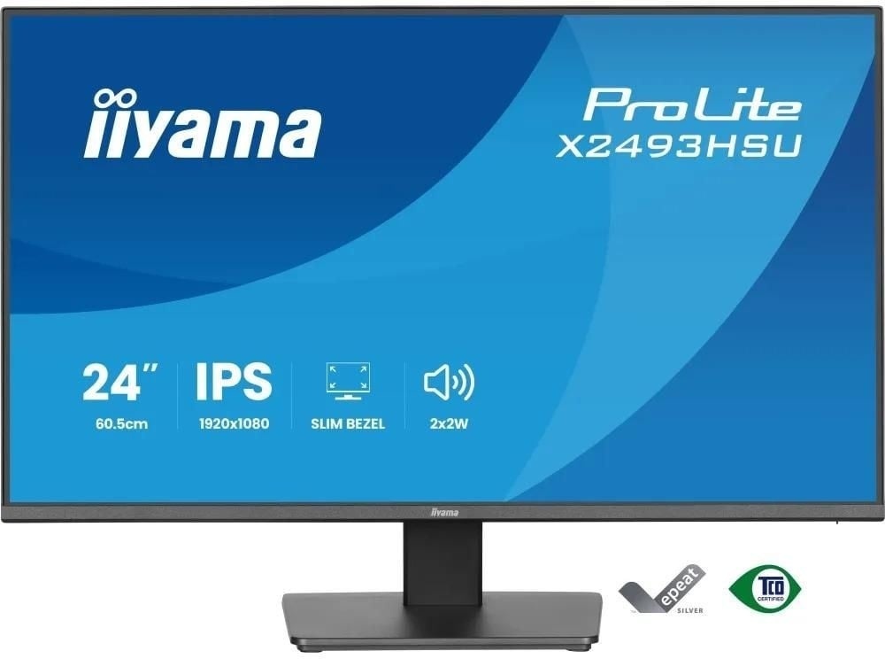 IIYAMA iiyama X2493HSU-B1 Monitor ProLite 24" IPS FHD 120Hz 350cd 1500:1 HDMI DP 2xUSB cornice sottile - MONITOR E ACCESSORI | TecnoCARE.net Sabaudia, Latina, Terracina, San Felice Circeo e Pontinia