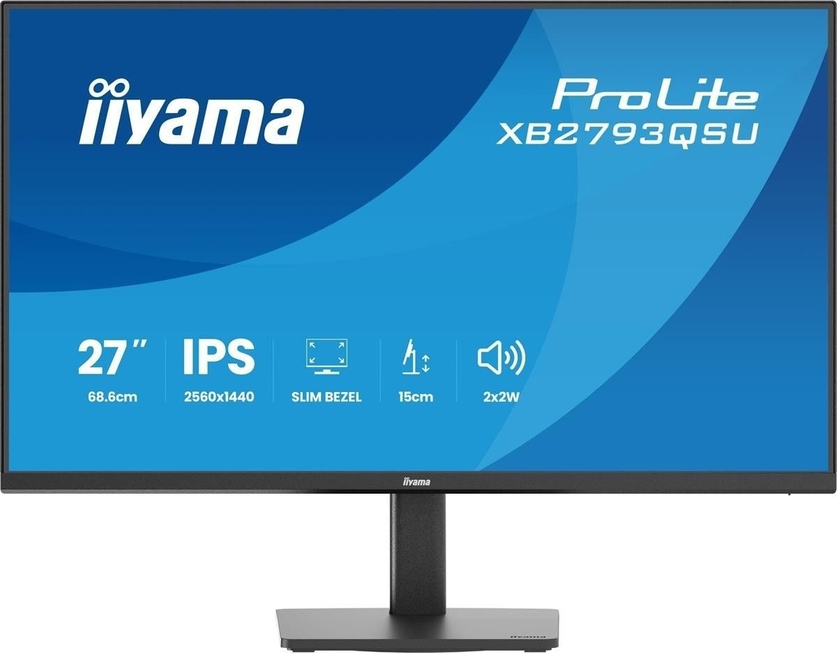IIYAMA iiyama XB2793QSU-B1 Monitor ProLite 27" IPS QHD HDMI DP 2xUSB HAS - MONITOR E ACCESSORI | TecnoCARE.net Sabaudia, Latina, Terracina, San Felice Circeo e Pontinia