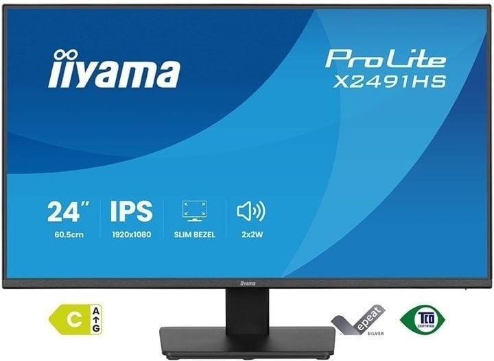 IIYAMA iiyama X2491HS-B1 Monitor ProLite 23,8" IPS FHD 120Hz 1ms 350cd 1500:1 HDMI DP 2x2W - MONITOR E ACCESSORI | TecnoCARE.net Sabaudia, Latina, Terracina, San Felice Circeo e Pontinia