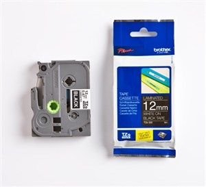 BROTHER BROTHER NASTRO LAMINATO DA 12 MM (8 M) COLORE BIANCO SU NERO - NASTRI AGHI | TecnoCARE.net Sabaudia, Latina, Terracina, San Felice Circeo e Pontinia