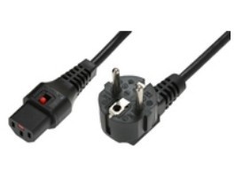IEC LOCK Cavo di alimentazione Schuko/IEC C13 angolato dritto M/F 2m nero con blocco IEC LOCK - CAVI PER COMPUTER E PERIFERICHE | TecnoCARE.net Sabaudia, Latina, Terracina, San Felice Circeo e Pontinia