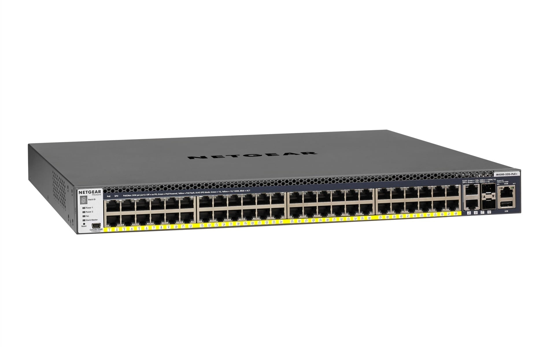 NETGEAR NETGEAR M4300-52G-PoE+ 1000W PSU Gestito L2/L3/L4 Gigabit Ethernet (10/100/1000) Supporto Power over Ethernet (PoE) 1U Nero - RETI | TecnoCARE.net Sabaudia, Latina, Terracina, San Felice Circeo e Pontinia