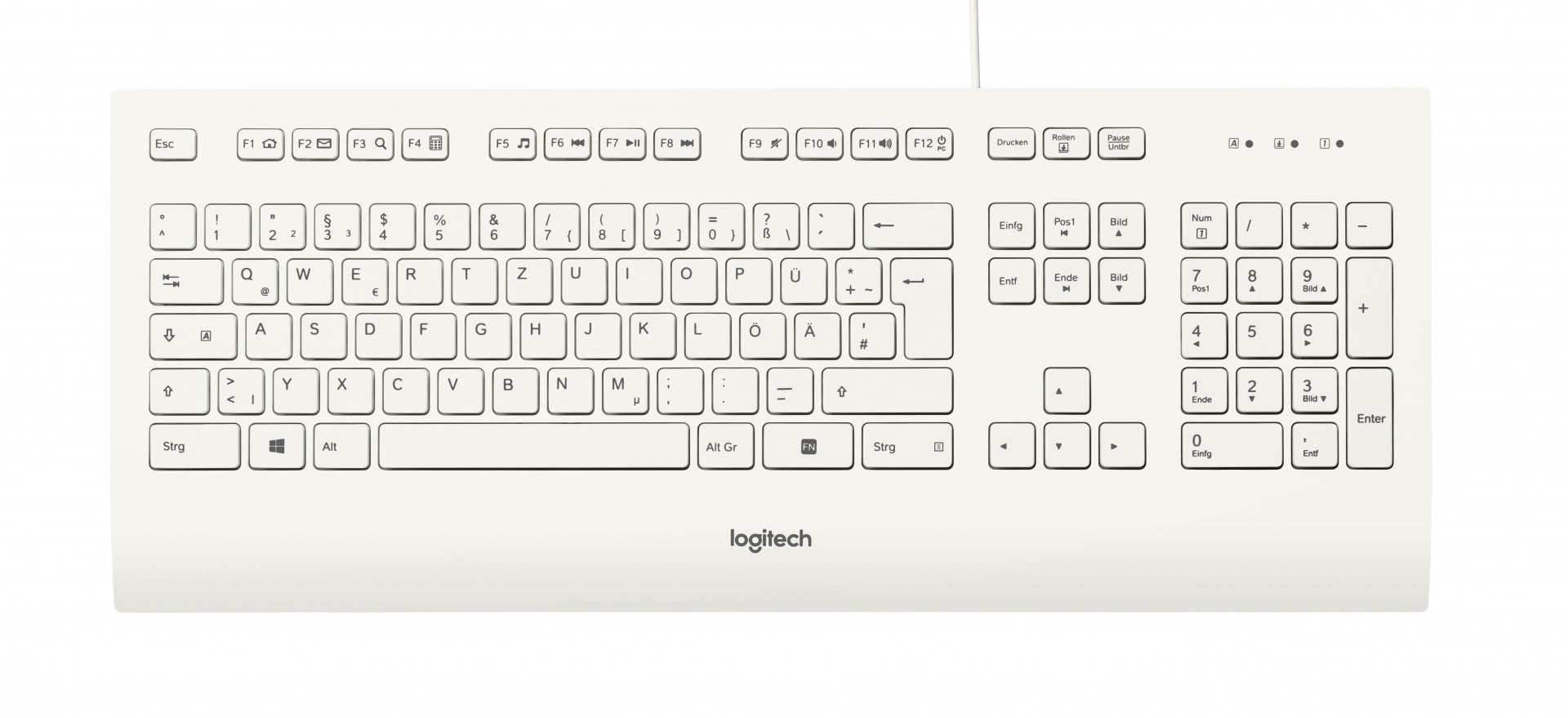 LOGITECH Logitech K280E Pro f/ Business tastiera Ufficio USB QWERTZ Tedesco Bianco - TASTIERE E CONTROLLER | TecnoCARE.net Sabaudia, Latina, Terracina, San Felice Circeo e Pontinia