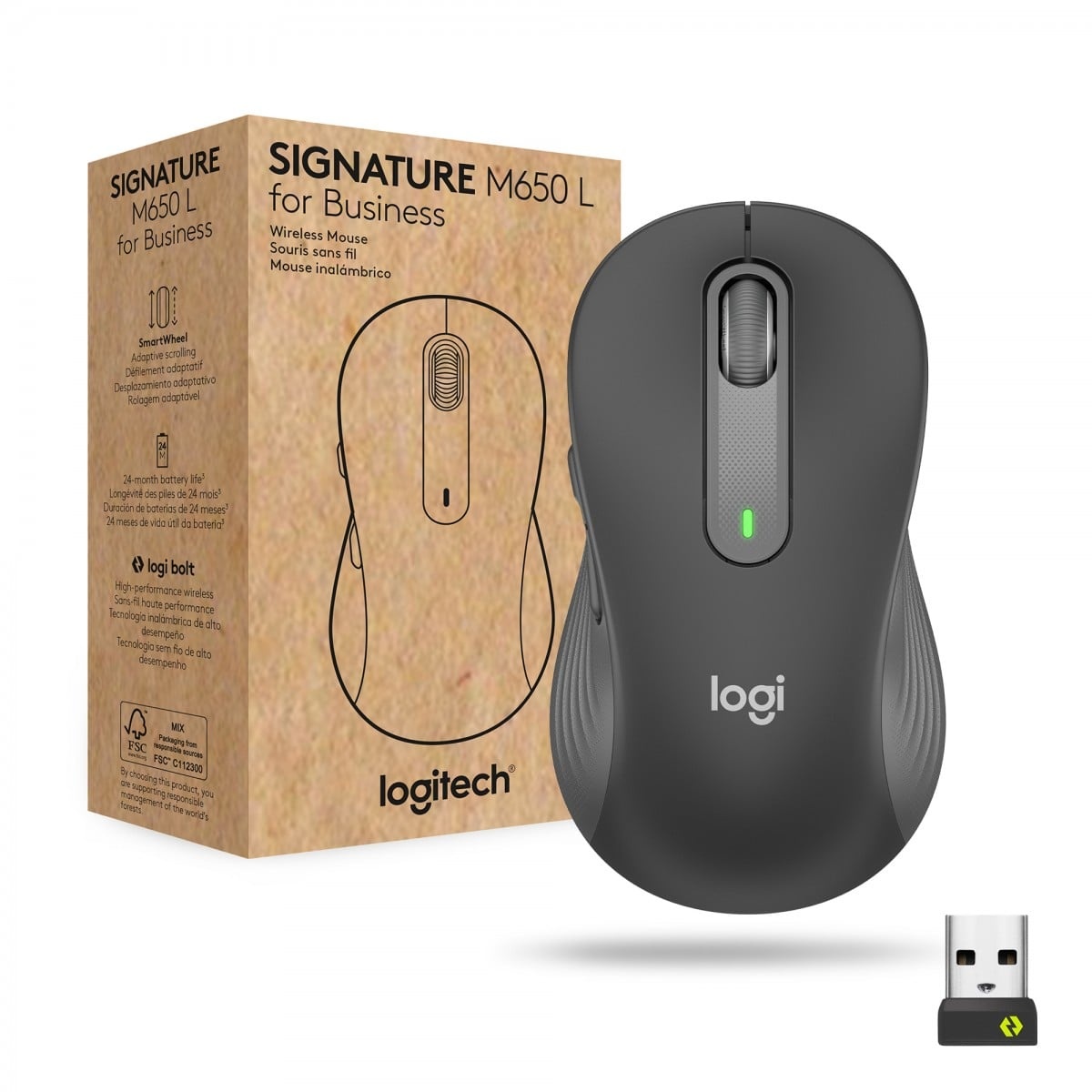 LOGITECH Logitech Signature M650 L for Business mouse Ufficio Mano destra Bluetooth Ottico 4000 DPI - TASTIERE E CONTROLLER | TecnoCARE.net Sabaudia, Latina, Terracina, San Felice Circeo e Pontinia