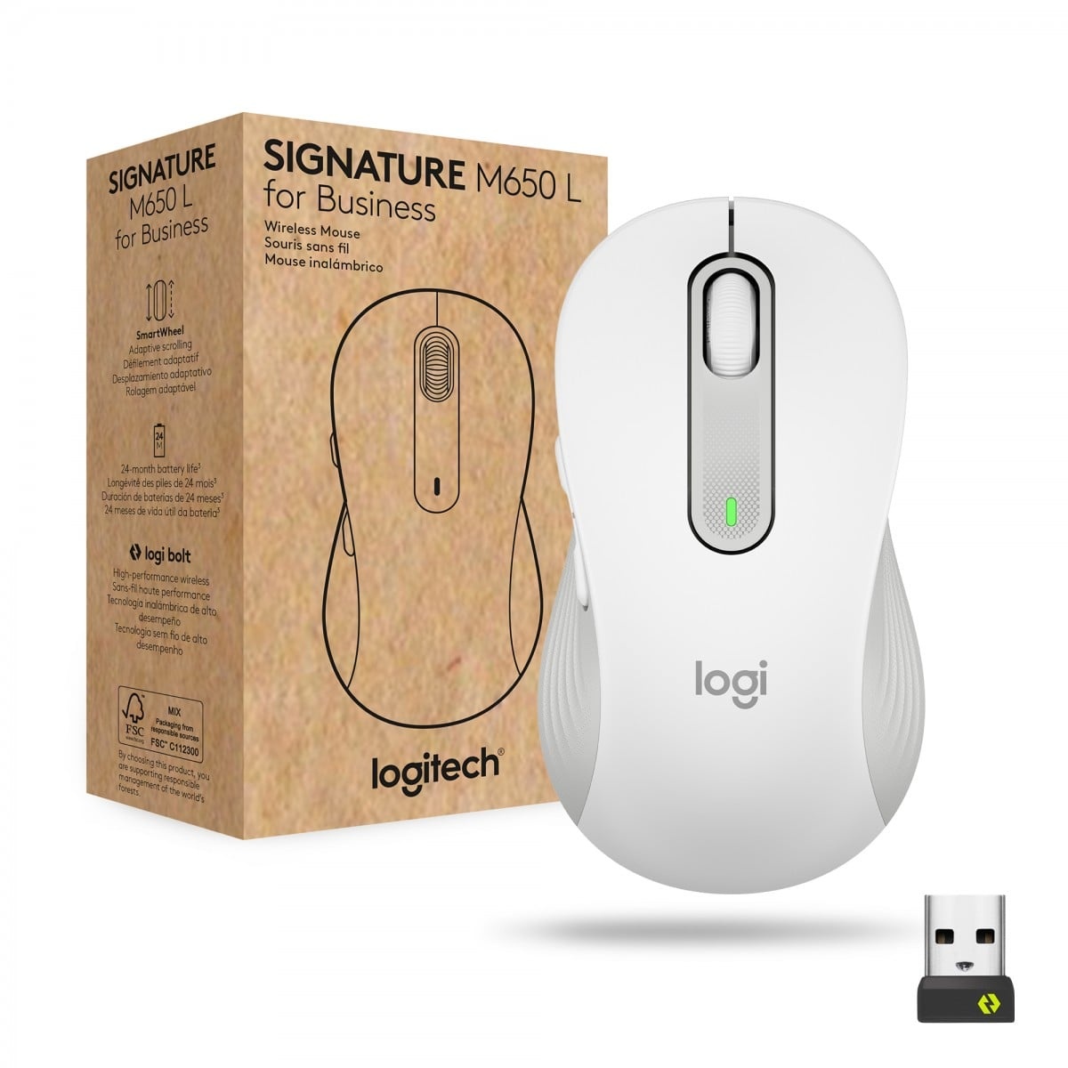 LOGITECH Logitech Signature M650 L for Business mouse Ufficio Mano destra Bluetooth Ottico 4000 DPI - TASTIERE E CONTROLLER | TecnoCARE.net Sabaudia, Latina, Terracina, San Felice Circeo e Pontinia