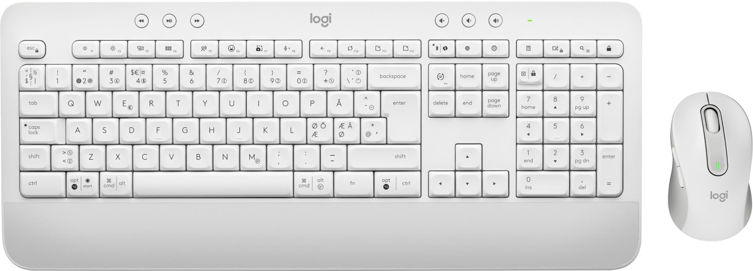 LOGITECH Logitech 920-011038 tastiera Mouse incluso Ufficio Bluetooth QWERTY Nordic Bianco - TASTIERE E CONTROLLER | TecnoCARE.net Sabaudia, Latina, Terracina, San Felice Circeo e Pontinia