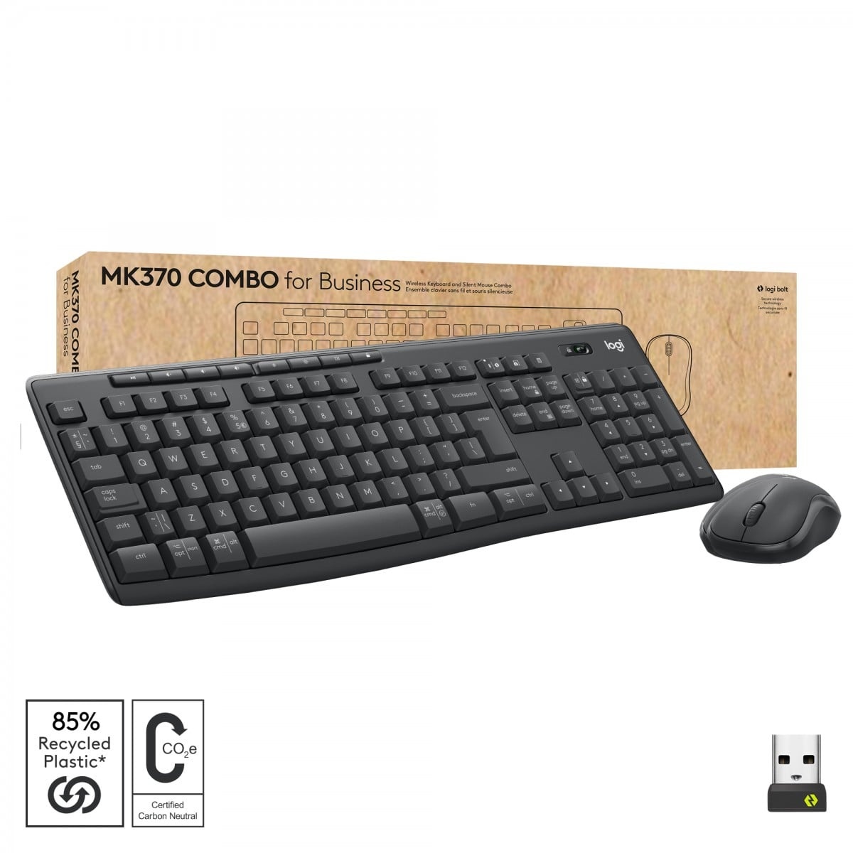 LOGITECH Logitech MK370 Combo for Business tastiera Mouse incluso Ufficio Bluetooth AZERTY Francese Grafite - TASTIERE E CONTROLLER | TecnoCARE.net Sabaudia, Latina, Terracina, San Felice Circeo e Pontinia