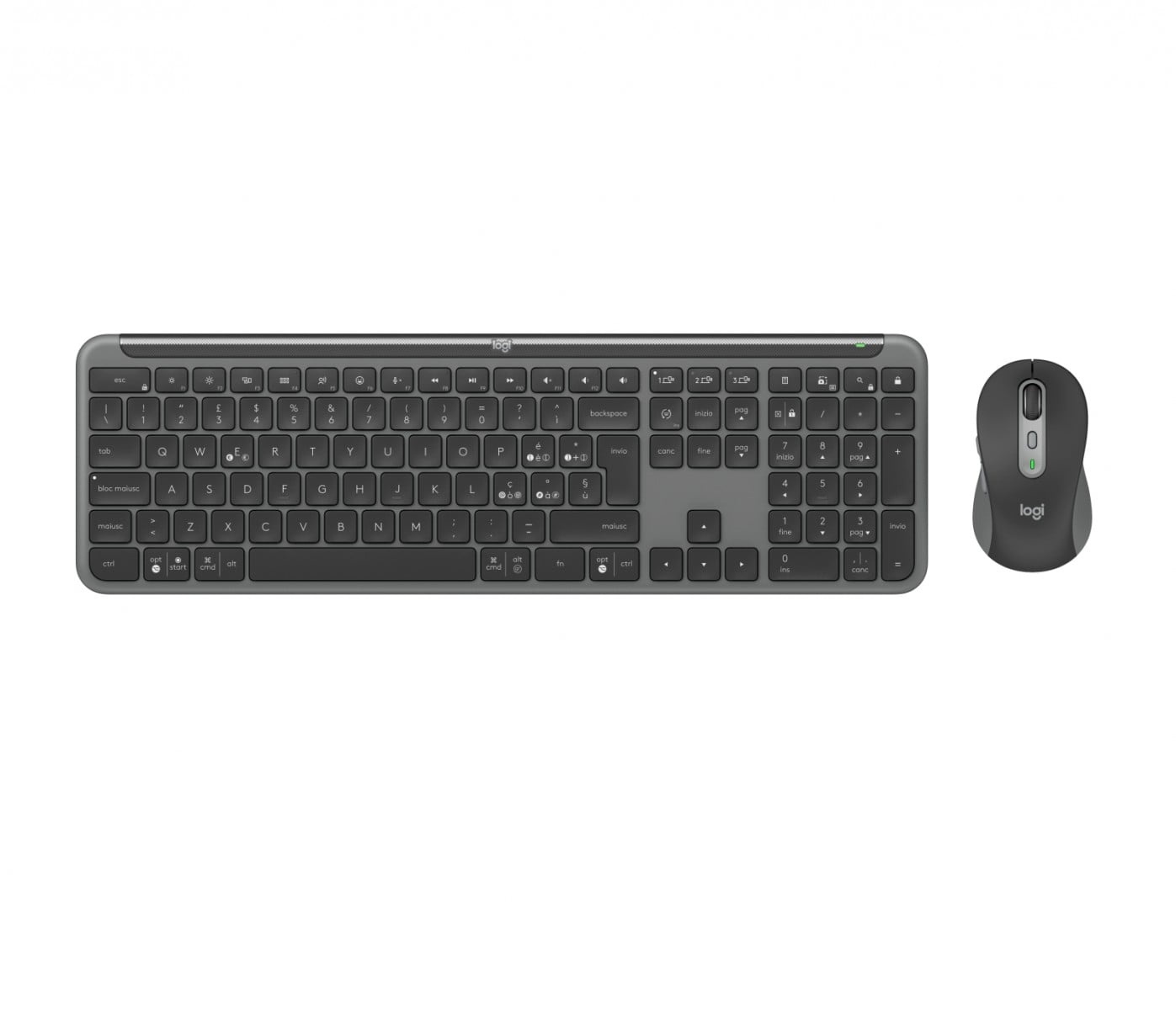 LOGITECH Logitech 920-012487 tastiera Mouse incluso Ufficio RF senza fili + Bluetooth QWERTY Italiano Grafite - TASTIERE E CONTROLLER | TecnoCARE.net Sabaudia, Latina, Terracina, San Felice Circeo e Pontinia