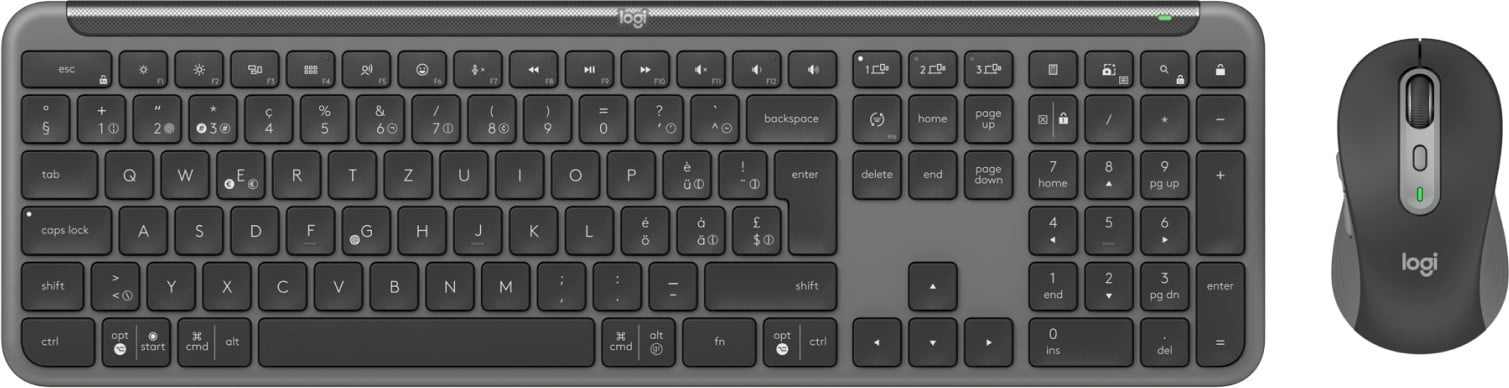 LOGITECH Logitech Signature Slim MK950 for Business tastiera Mouse incluso Ufficio RF senza fili + Bluetooth QWERTZ Svizzere Grafite - TASTIERE E CONTROLLER | TecnoCARE.net Sabaudia, Latina, Terracina, San Felice Circeo e Pontinia