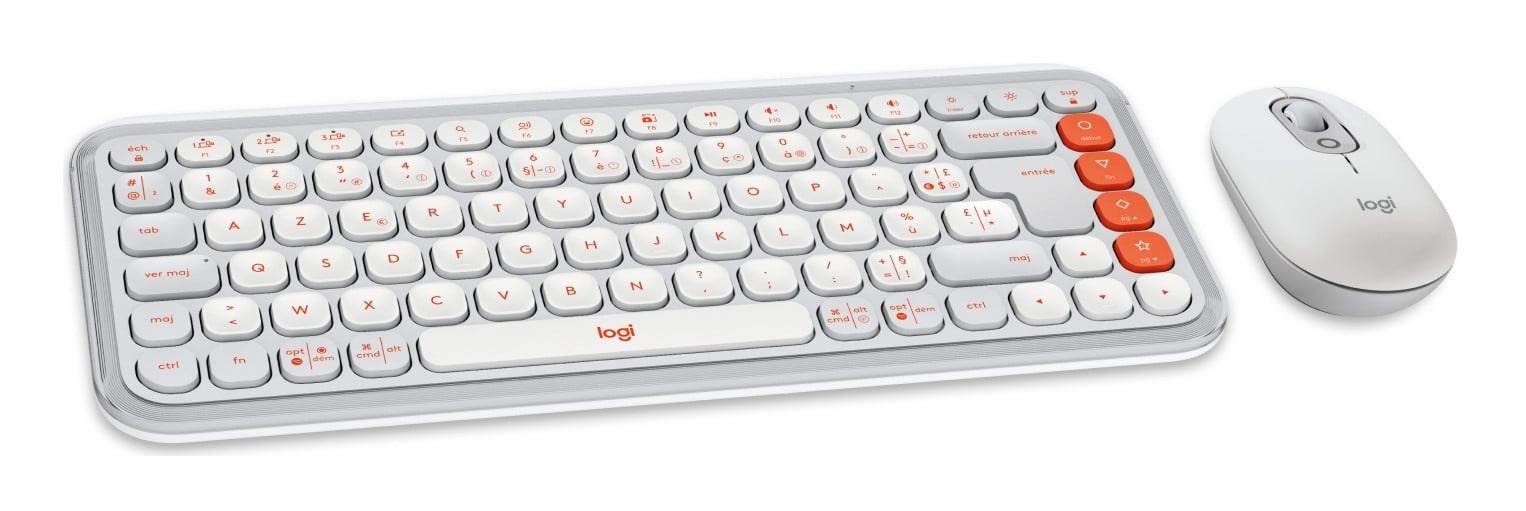 LOGITECH Logitech Pop Icon Combo - Bianco Sporco - FRA - TASTIERE E CONTROLLER | TecnoCARE.net Sabaudia, Latina, Terracina, San Felice Circeo e Pontinia