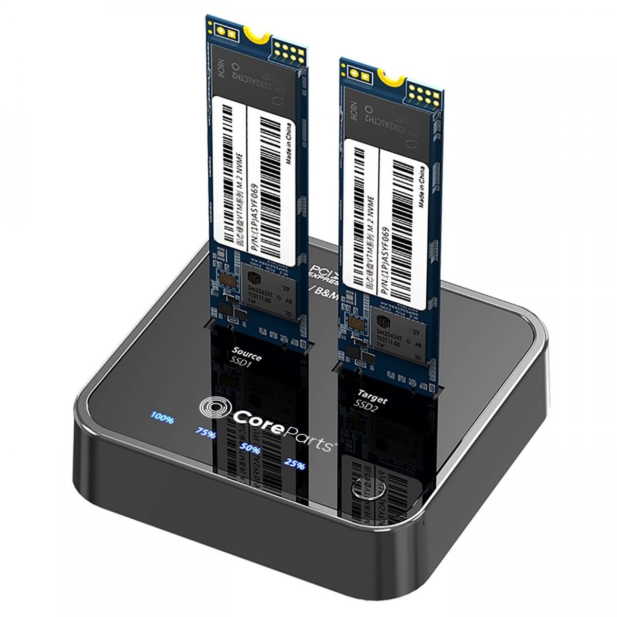 COREPARTS CoreParts MS-CLONER-NVME stazione di docking per unità di archiviazione USB 3.2 Gen 2 (3.1 Gen 2) Tipo-C Nera - SUPPORTI PER LA MEMORIZZAZIONE | TecnoCARE.net Sabaudia, Latina, Terracina, San Felice Circeo e Pontinia