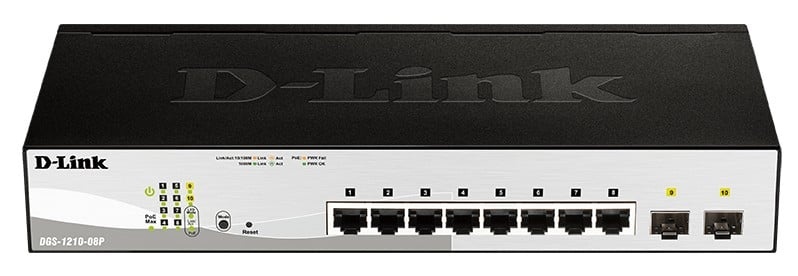 D-LINK D-Link DGS-1210-08P/E Gigabit Switch 8 Port Layer2 PoE Smart Managed - RETI | TecnoCARE.net Sabaudia, Latina, Terracina, San Felice Circeo e Pontinia