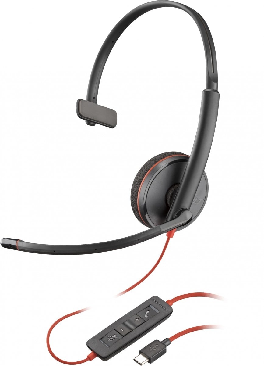 HP POLY HP Poly Blackwire 3210 Monaural USB-C Headset +USB-C/A Adapter Auricolare Cablato A Padiglione Ufficio USB tipo-C Nero - AUDIO E CUFFIE PORTATILI | TecnoCARE.net Sabaudia, Latina, Terracina, San Felice Circeo e Pontinia