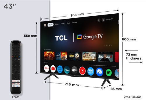 TCL TCL SMART TV QLED 43" 4K - TELEVISORI LED | TecnoCARE.net Sabaudia, Latina, Terracina, San Felice Circeo e Pontinia