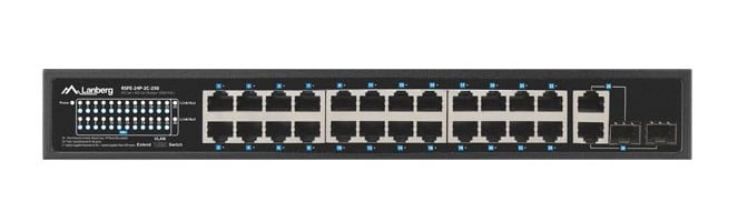 LANBERG Lanberg RSFE-24P-2C-250 switch di rete Non gestito Gigabit Ethernet (10/100/1000) Supporto Power over Ethernet (PoE) 1U Nero - RETI | TecnoCARE.net Sabaudia, Latina, Terracina, San Felice Circeo e Pontinia