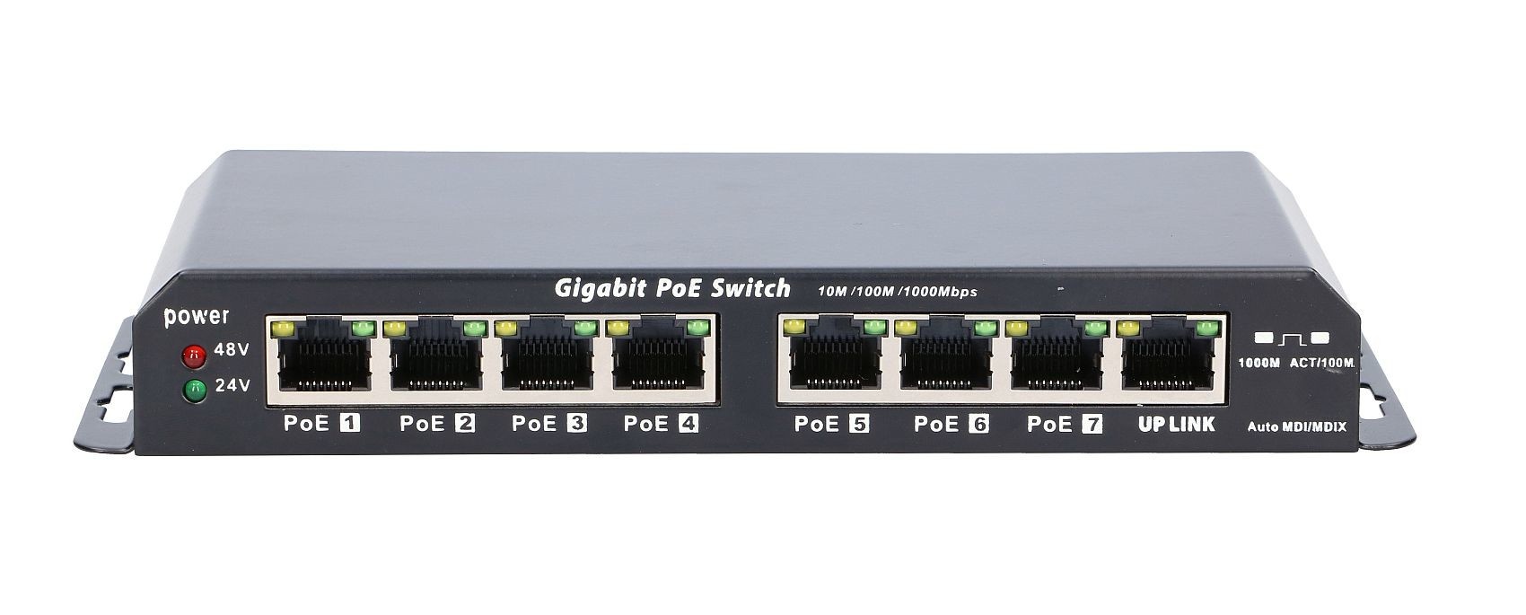 EXTRALINK Extralink KRATOS | PoE Switch | 7x Gigabit PoE, 1x Uplink RJ45, Power Supply 24V 2.5A, 60W - RETI | TecnoCARE.net Sabaudia, Latina, Terracina, San Felice Circeo e Pontinia