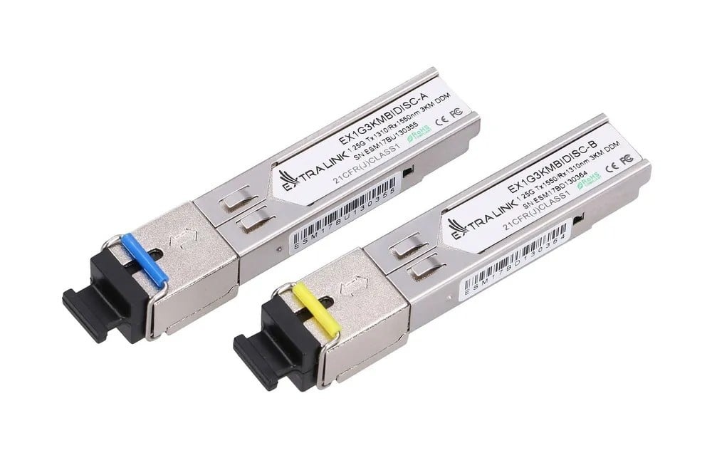 EXTRALINK Extralink SFP 1.25G | Modulo SFP WDM | 1,25Gbps, 1310/1550nm, monomodo, 3km, SC, DOM, coppia - RETI | TecnoCARE.net Sabaudia, Latina, Terracina, San Felice Circeo e Pontinia