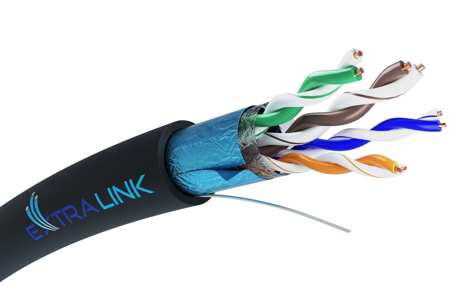 EXTRALINK Extralink CAT5E FTP (F/UTP) V2 Esterno | Twisted pair | 305M - CAVI PER COMPUTER E PERIFERICHE | TecnoCARE.net Sabaudia, Latina, Terracina, San Felice Circeo e Pontinia