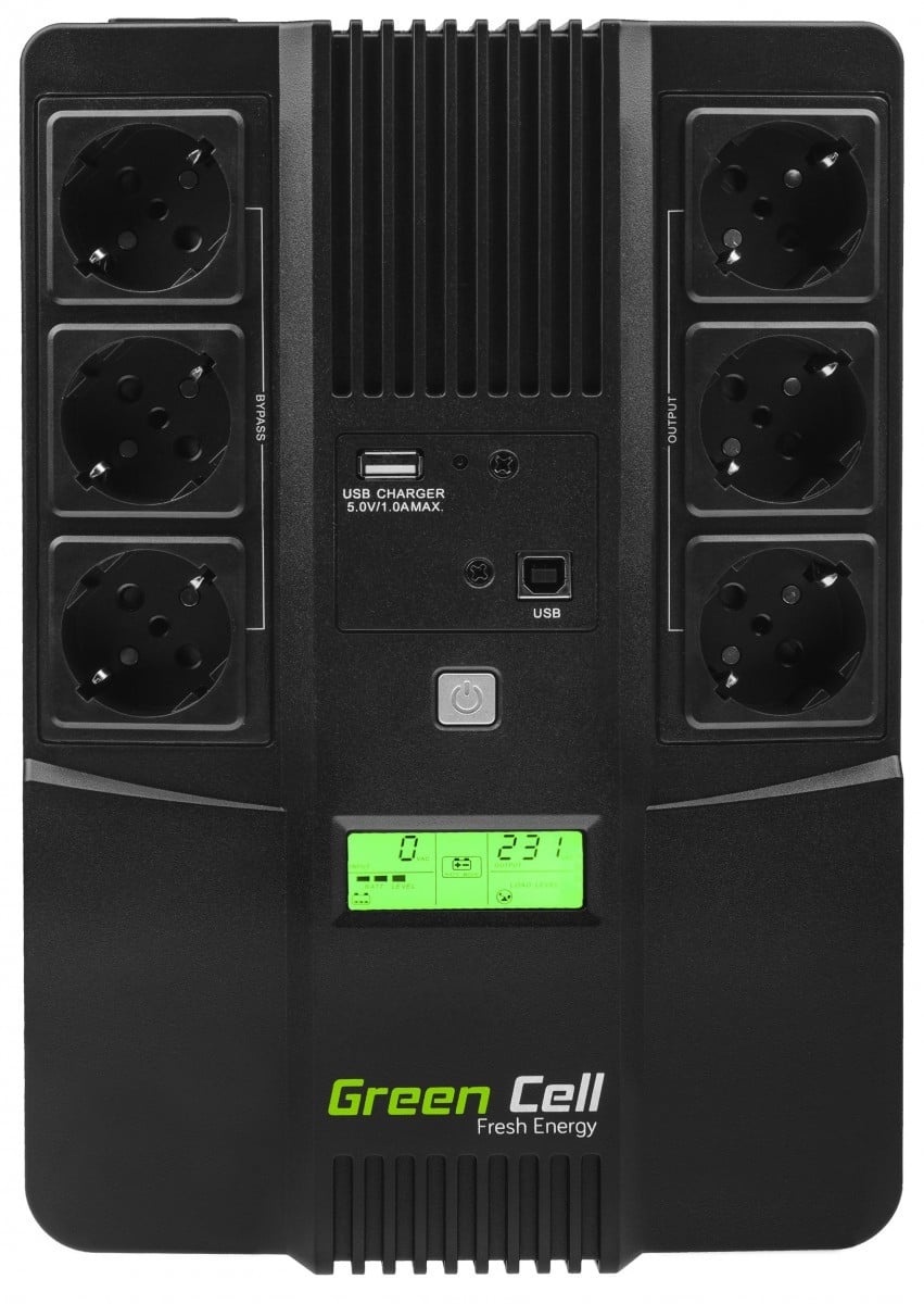 GREEN CELL Green Cell UPS06 gruppo di continuità (UPS) A linea interattiva 0,999 kVA 360 W 6 presa(e) AC - BATTERIE E ALIMENTATORI | TecnoCARE.net Sabaudia, Latina, Terracina, San Felice Circeo e Pontinia