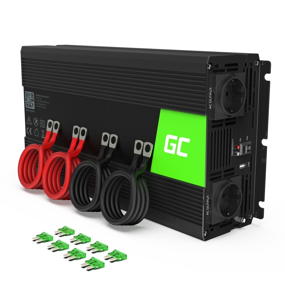 GREEN CELL Green Cell INV11 adattatore e invertitore Auto 12 W - BATTERIE E ALIMENTATORI | TecnoCARE.net Sabaudia, Latina, Terracina, San Felice Circeo e Pontinia