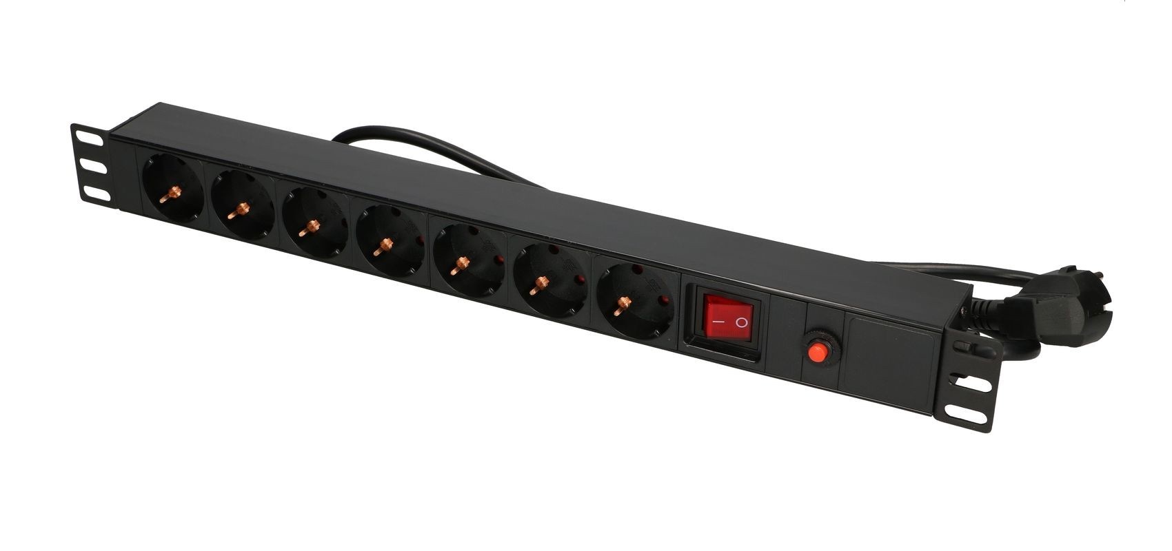 EXTRALINK Extralink 19\" 1U 7 SOCKET EU TYPE POWER PDU WITH SWITCH PDU 7-EU Barra di alimentazione - COMPONENTI | TecnoCARE.net Sabaudia, Latina, Terracina, San Felice Circeo e Pontinia