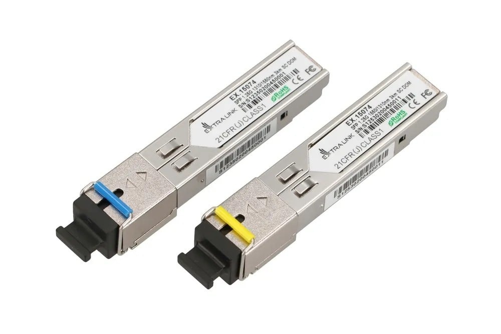 EXTRALINK Extralink SFP 1.25G | Modulo SFP WDM | 1,25Gbps, 1310/1550nm, single mode, 3km, SC, DOM, coppia, dedicato per HP/Aruba - RETI | TecnoCARE.net Sabaudia, Latina, Terracina, San Felice Circeo e Pontinia