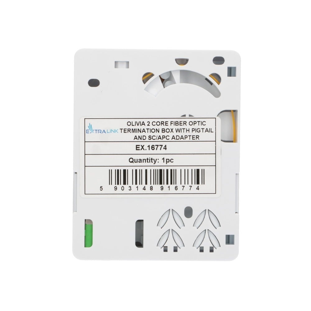 EXTRALINK Extralink Olivia | Scatola di terminazione della fibra ottica | 2 core; con pigtail e adattatore SC/APC - RETI | TecnoCARE.net Sabaudia, Latina, Terracina, San Felice Circeo e Pontinia