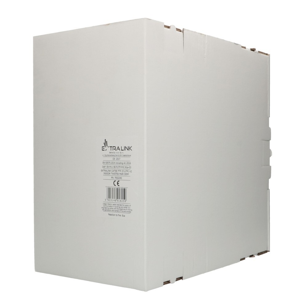 EXTRALINK Extralink CAT5E FTP (F/UTP) Interno | Twisted pair | 305M - CAVI PER COMPUTER E PERIFERICHE | TecnoCARE.net Sabaudia, Latina, Terracina, San Felice Circeo e Pontinia